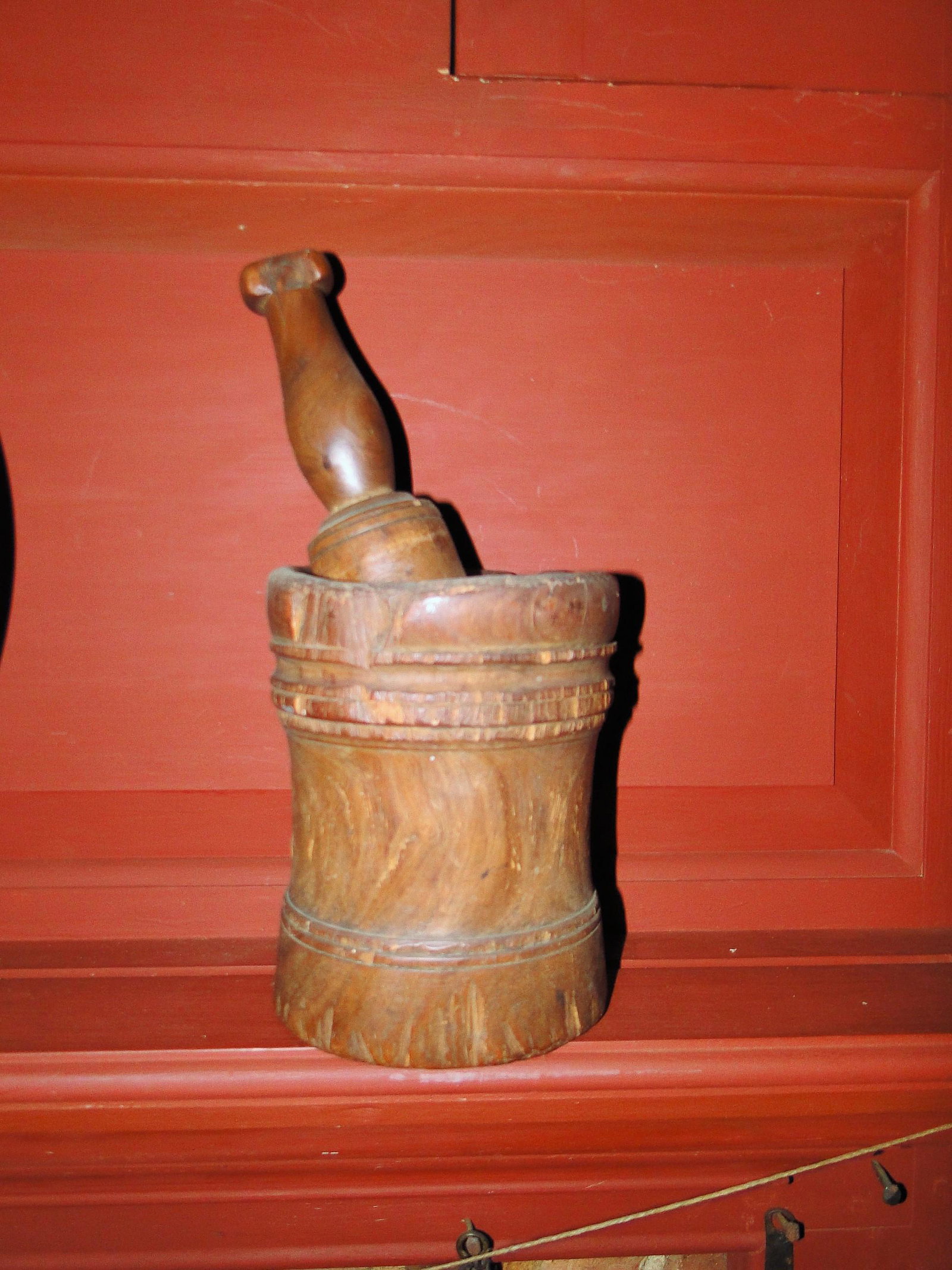 18TH C MORTAR AND PESTLE: 18TH C MORTAR AND PESTLE, 5 X 6