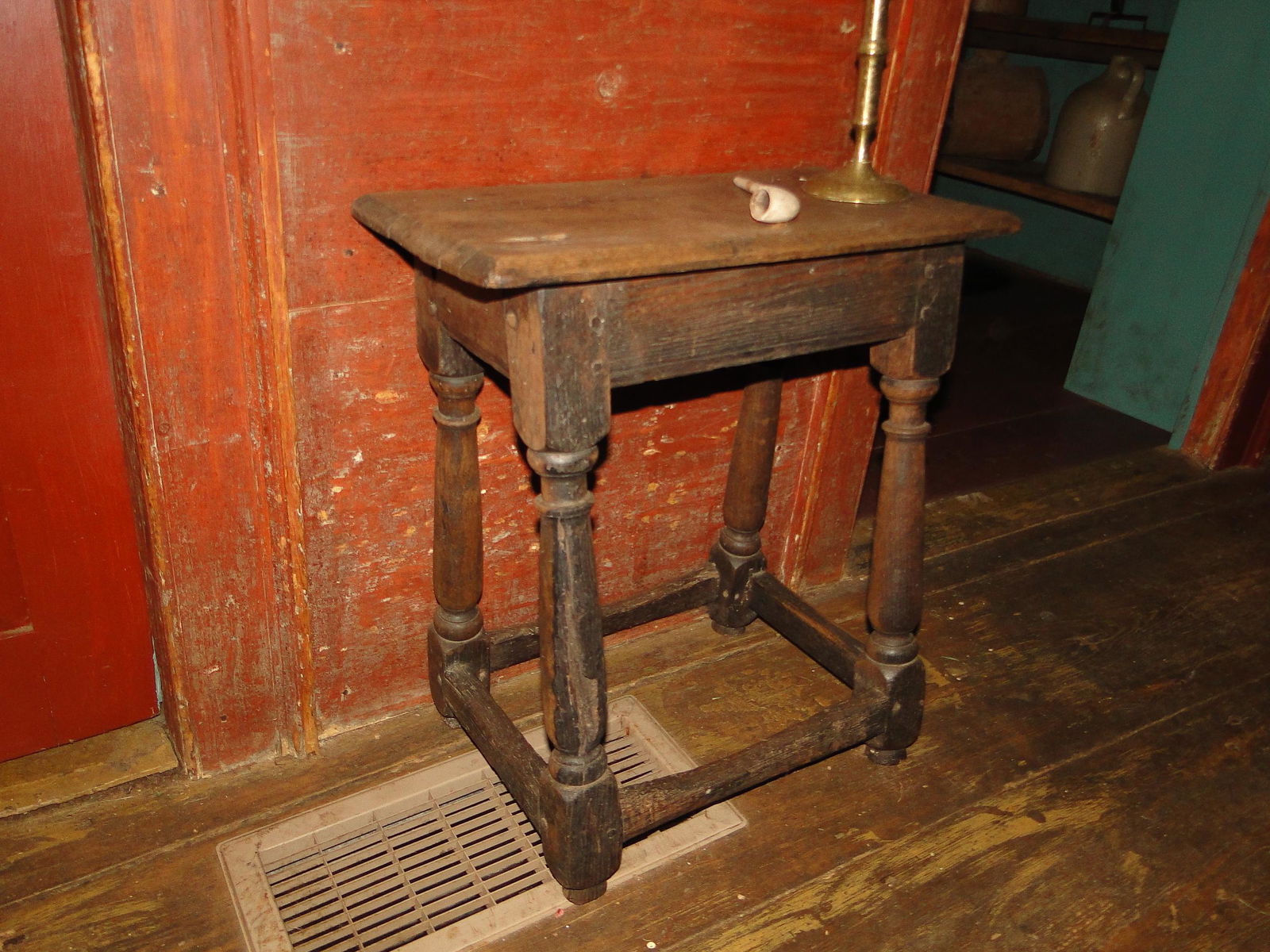 18TH C OAK JOINT STOOL (1 of 3)