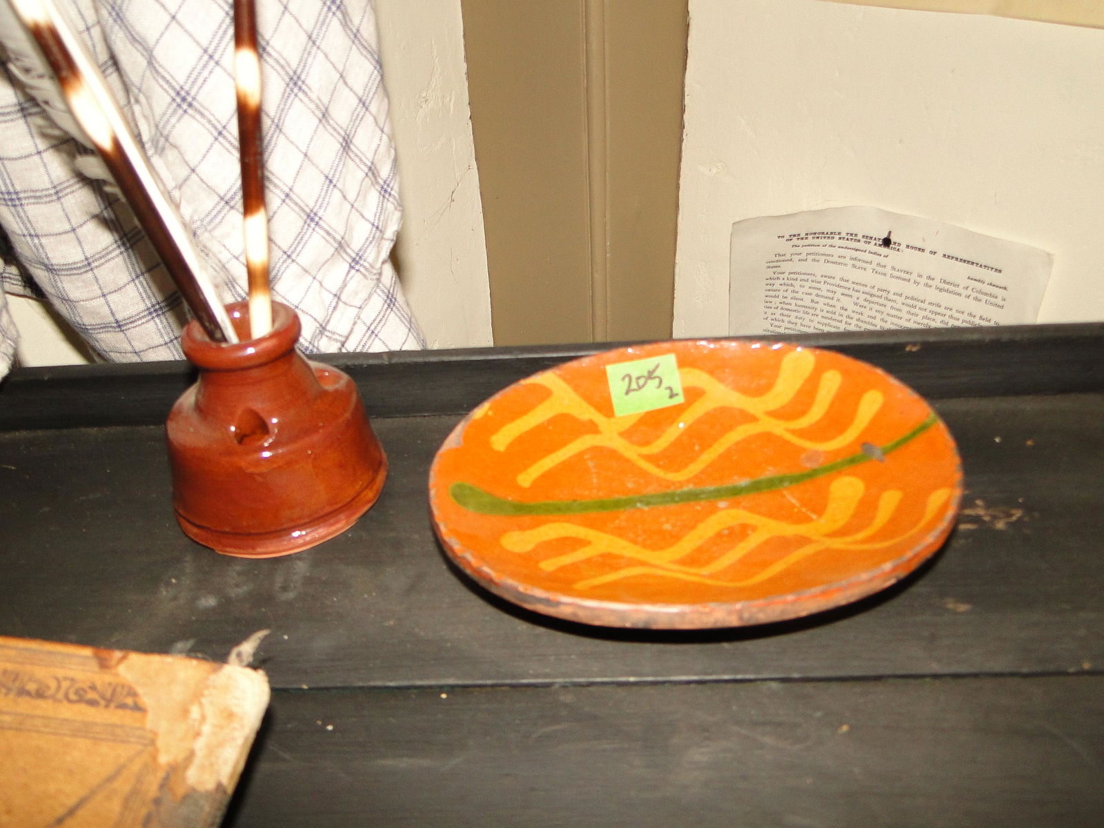 REDWARE INKWELL, SHOONER REDWARE (1 of 3)