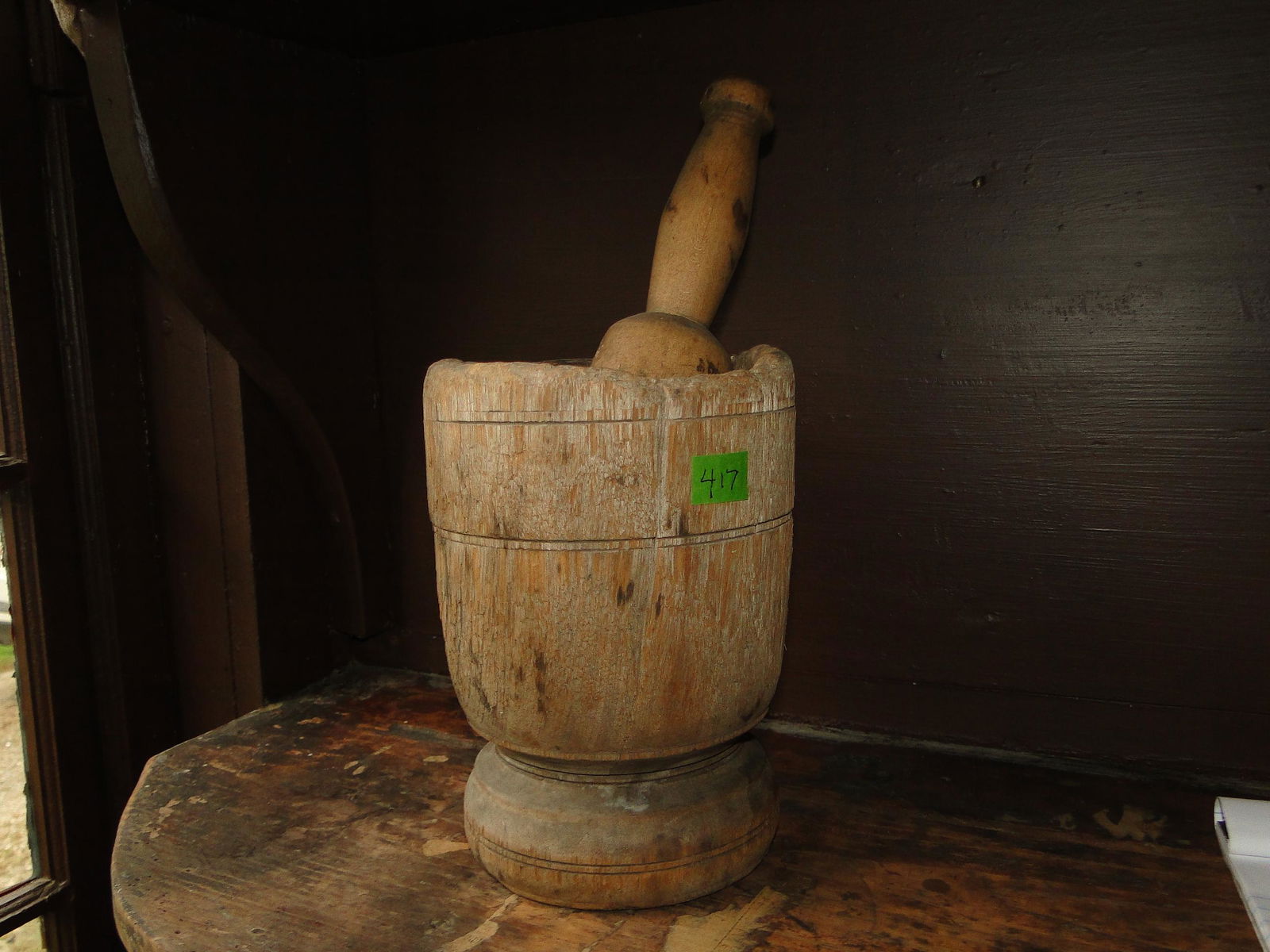 PRIMITIVE MORTAR AND PESTLE (1 of 1)