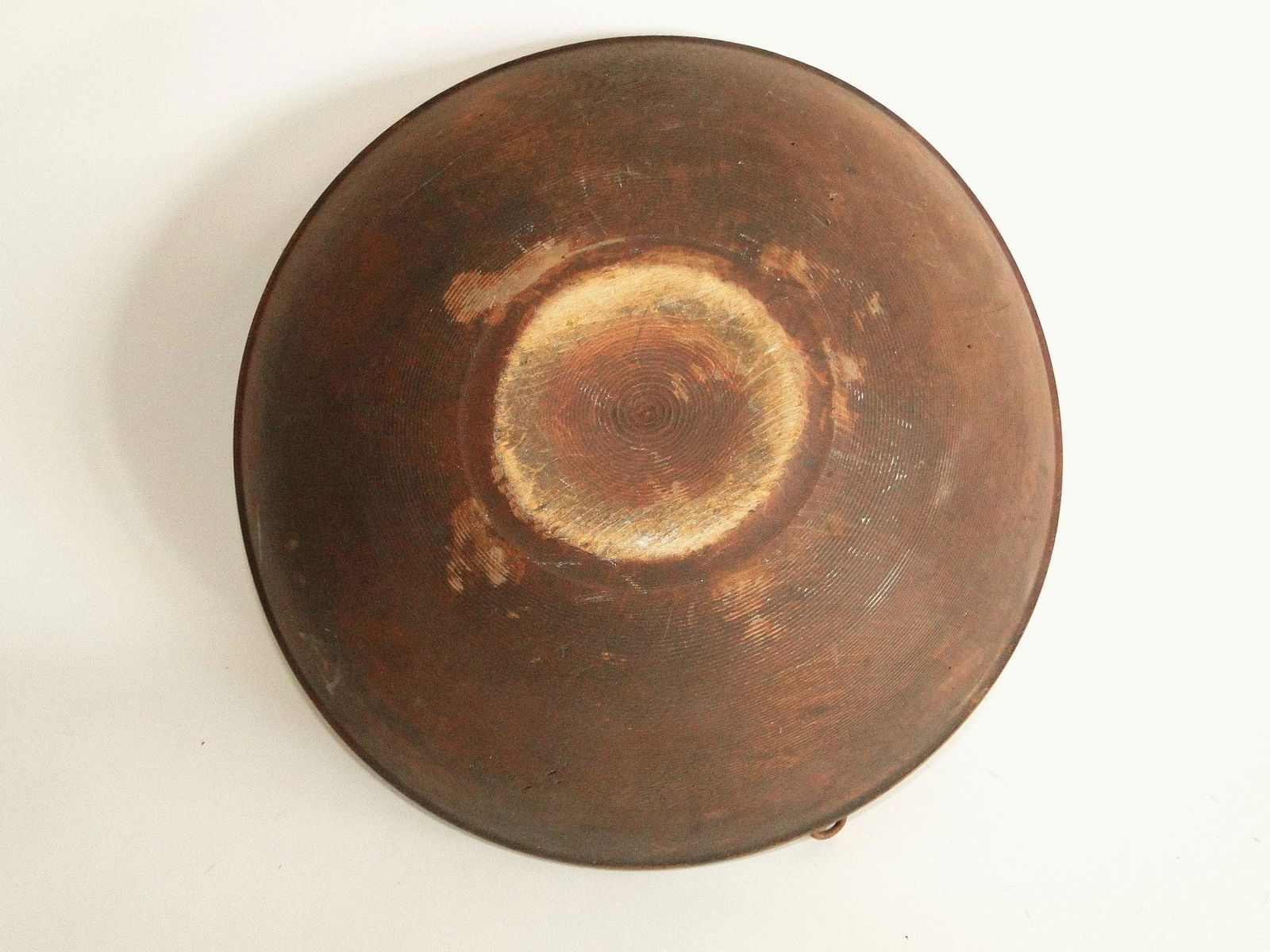 EARLY RED PAINTED DOUGH BOWL (1 of 3)