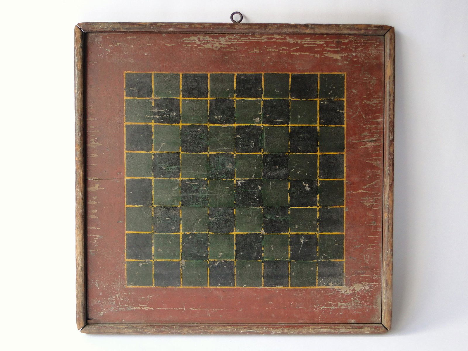 19TH C PAINTED CHECKERBOARD (1 of 2)