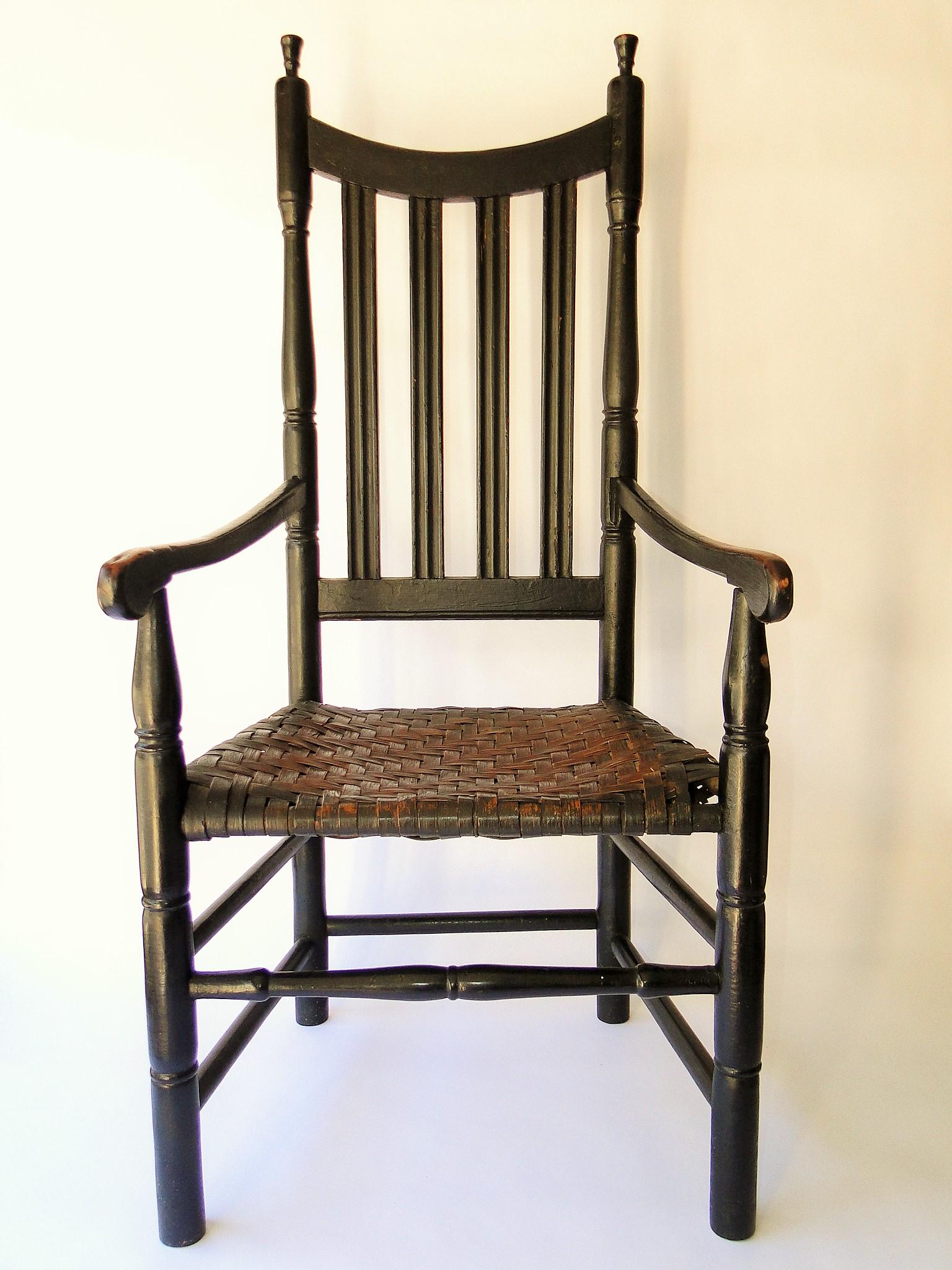 EARLY 18TH C W AND M  BANISTER BACK ARMCHAIR (1 of 5)
