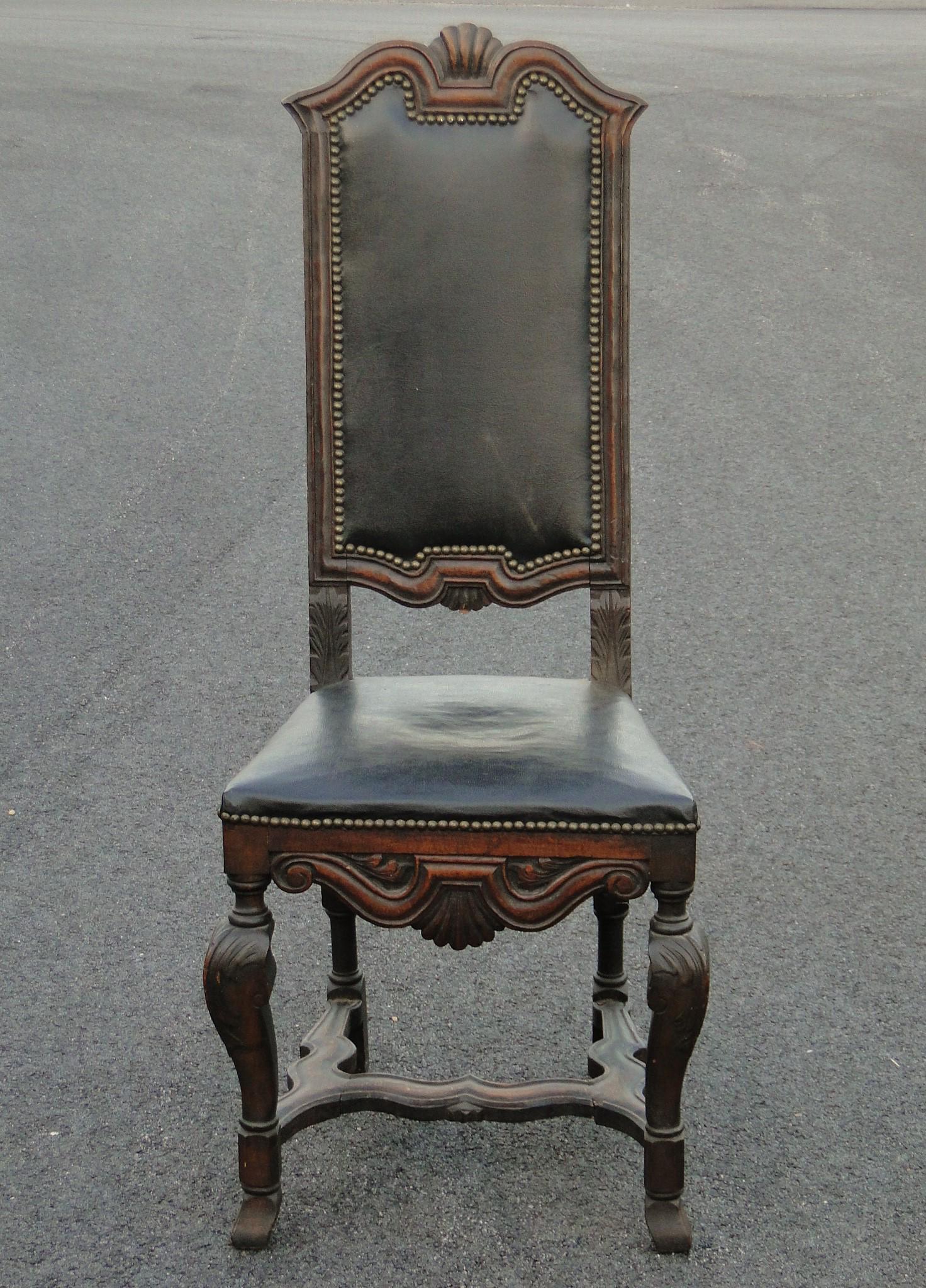 18TH C QUEEN ANNE SPANISH FOOT SIDE CHAIR (1 of 3)