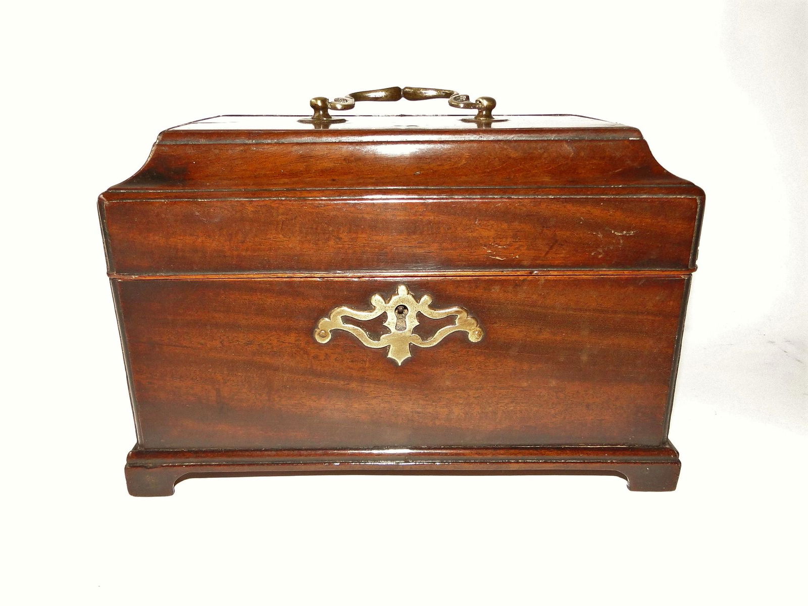 18TH C CHIPPENDALE PERIOD TEA CADDY (1 of 5)