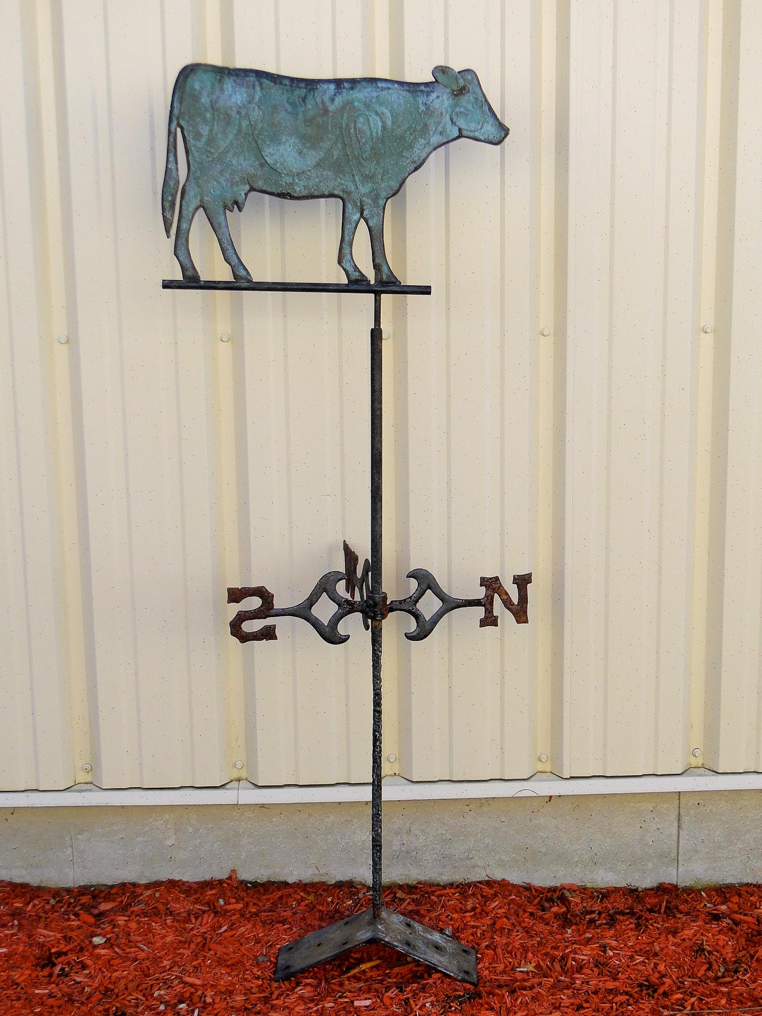COW WEATHERVANE WITH DIRECTIONALS (1 of 6)