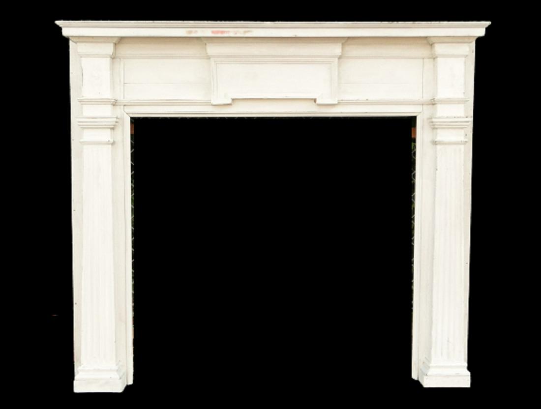 19TH C FEDERAL PAINTED MANTLE (1 of 3)