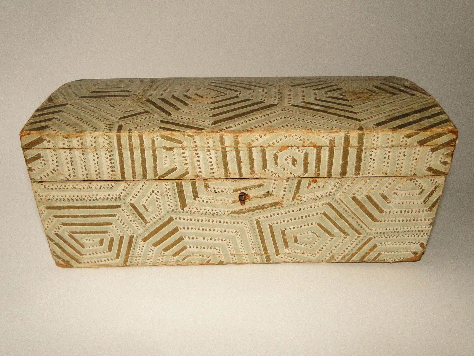 19TH C WALLPAPER BOX SIGNED ROSAMAND RICE (1 of 5)