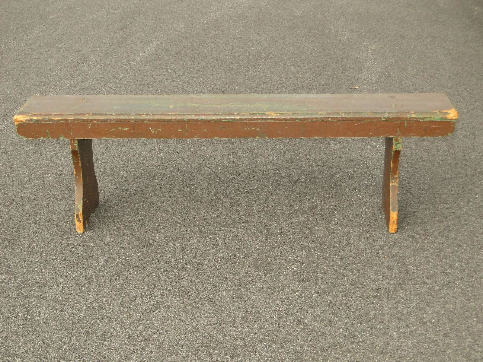 19TH C PAINTED , MORTISED BENCH (1 of 2)