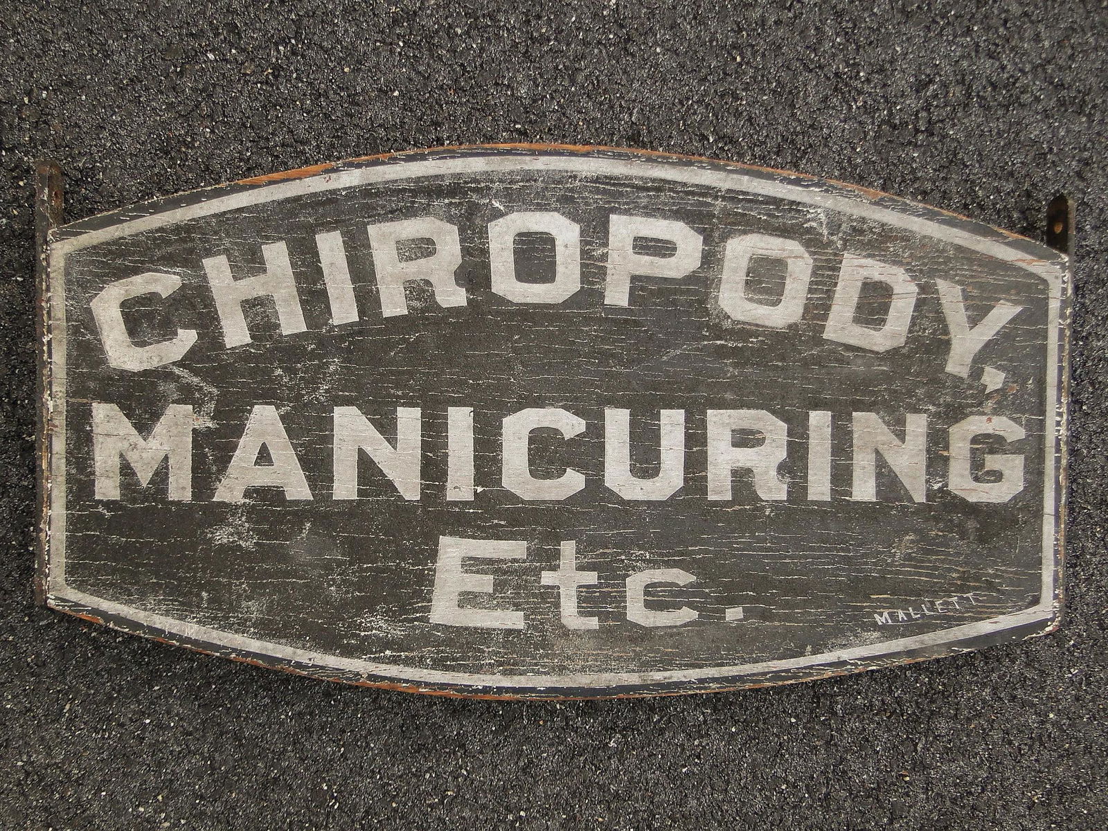 LATE 19TH C "CHIROPODY" TRADE SIGN (1 of 2)