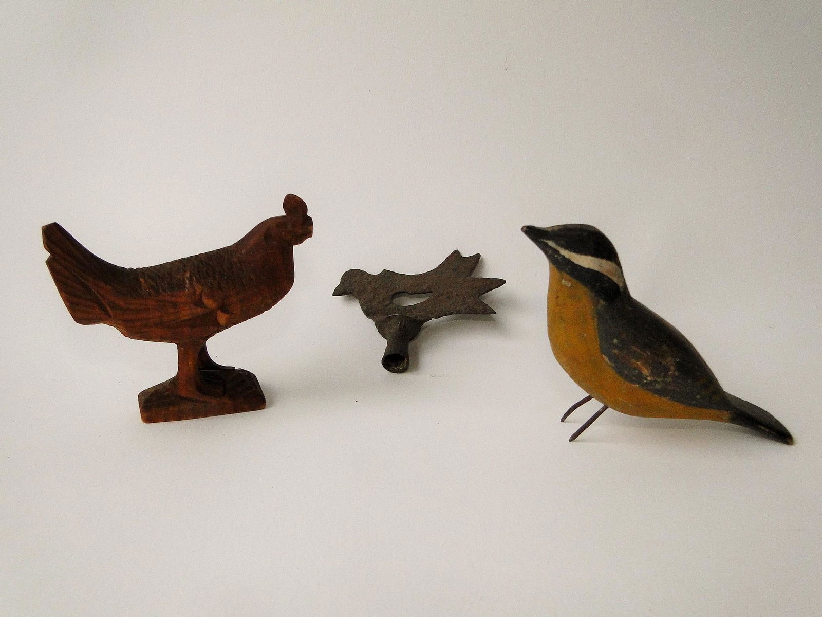 THREE DIMINUTIVE ROOSTER, BIRDS (1 of 1)