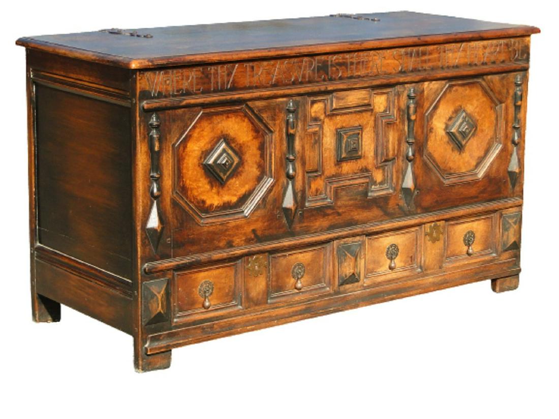 TWO DRAWER WILLIAM AND MARY STYLE BLANKET CHEST (1 of 6)