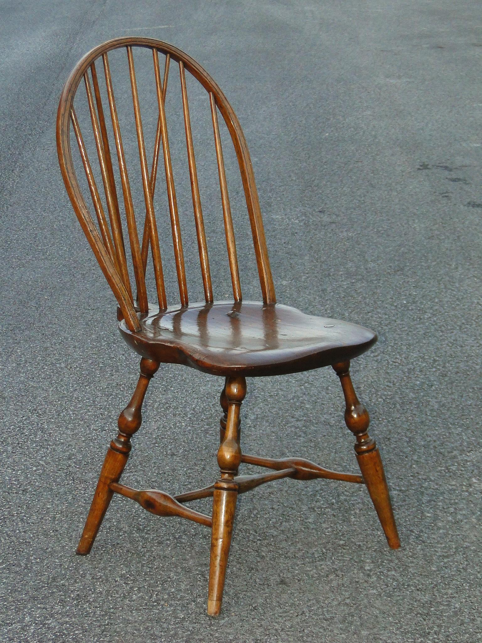 18TH C NEW YORK CITY BRACE BACK WINDSOR CHAIR (1 of 6)