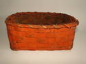 19TH C SALMON PAINTED BASKET