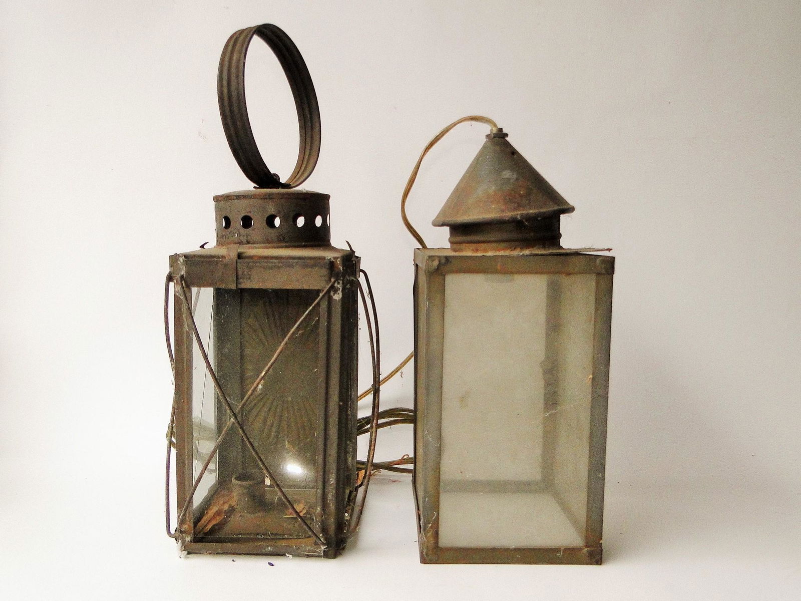 TWO 19TH C TIN LANTERNS (1 of 1)