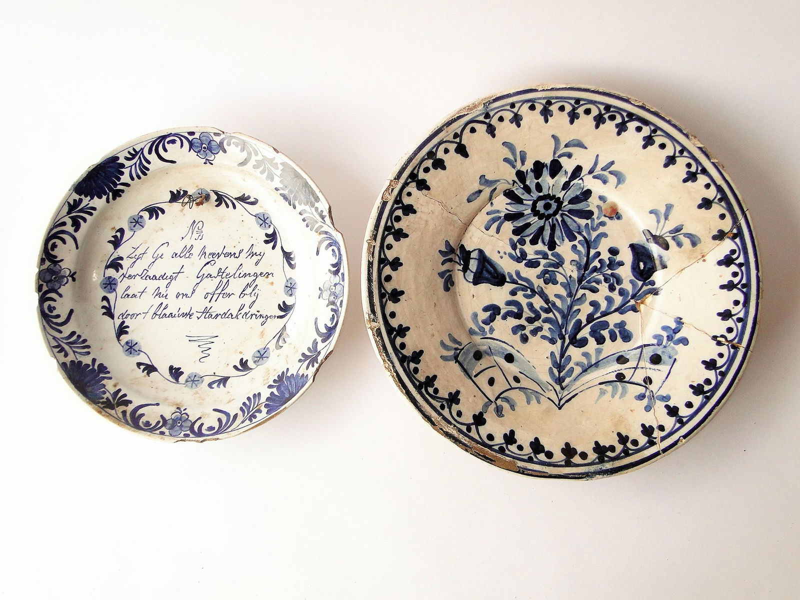 TWO EARLY DELFT PLATES (1 of 2)