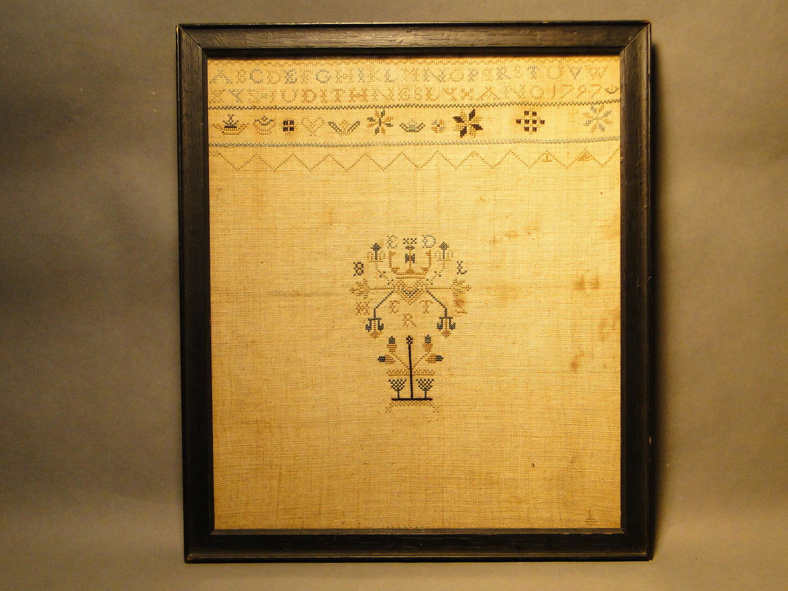 DATED 1797 NEEDLEWORK SAMPLER (1 of 2)