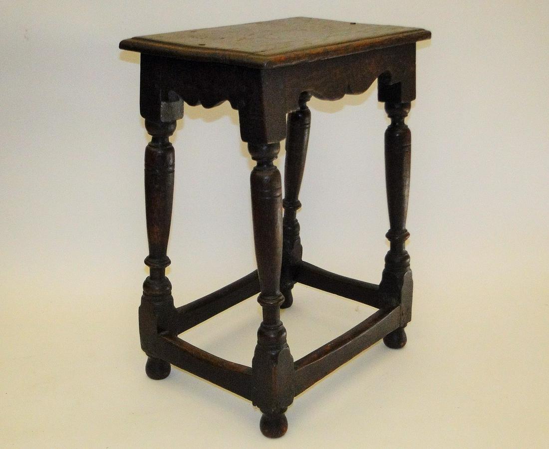 CIRCA 1660-1700 ENGLISH JOINT STOOL (1 of 10)