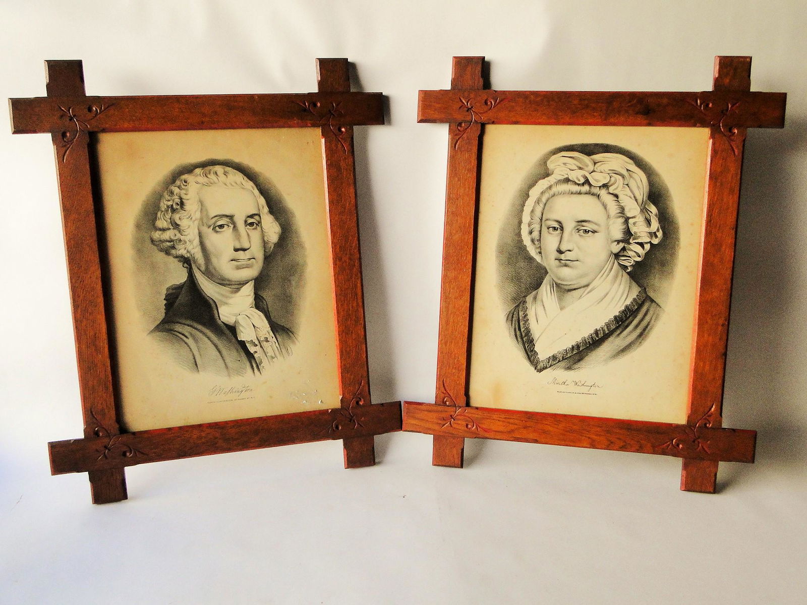 PAIR CURRIER AND IVES PORTRAITS G. WASHINGTON AND (1 of 2)