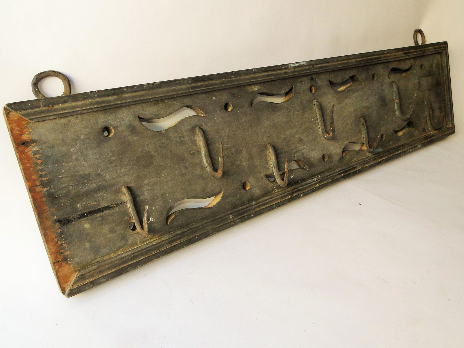 EARLY 18TH C PAINTED GAME RACK (1 of 3)