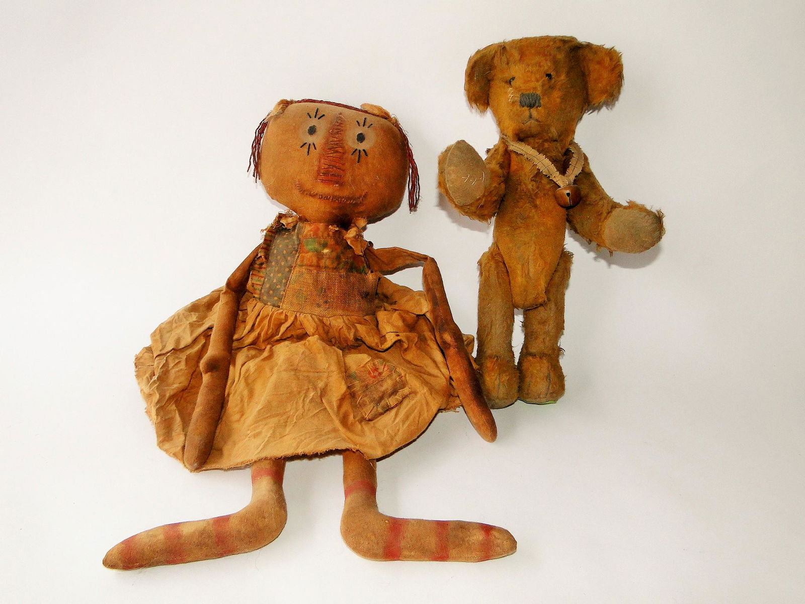 ANTIQUE BEAR, CLOTH DOLL (1 of 3)