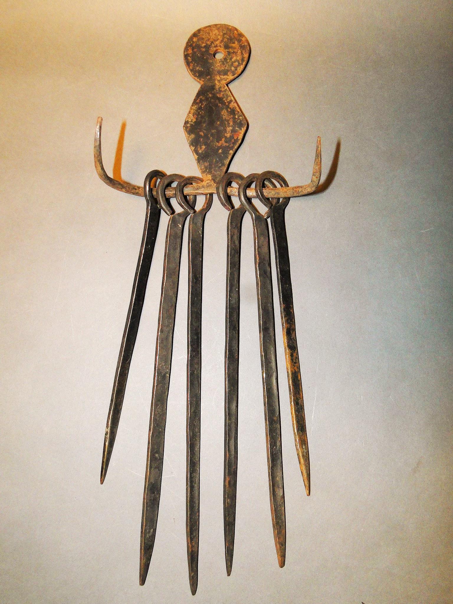 18TH C IRON SKEWER SET (1 of 2)