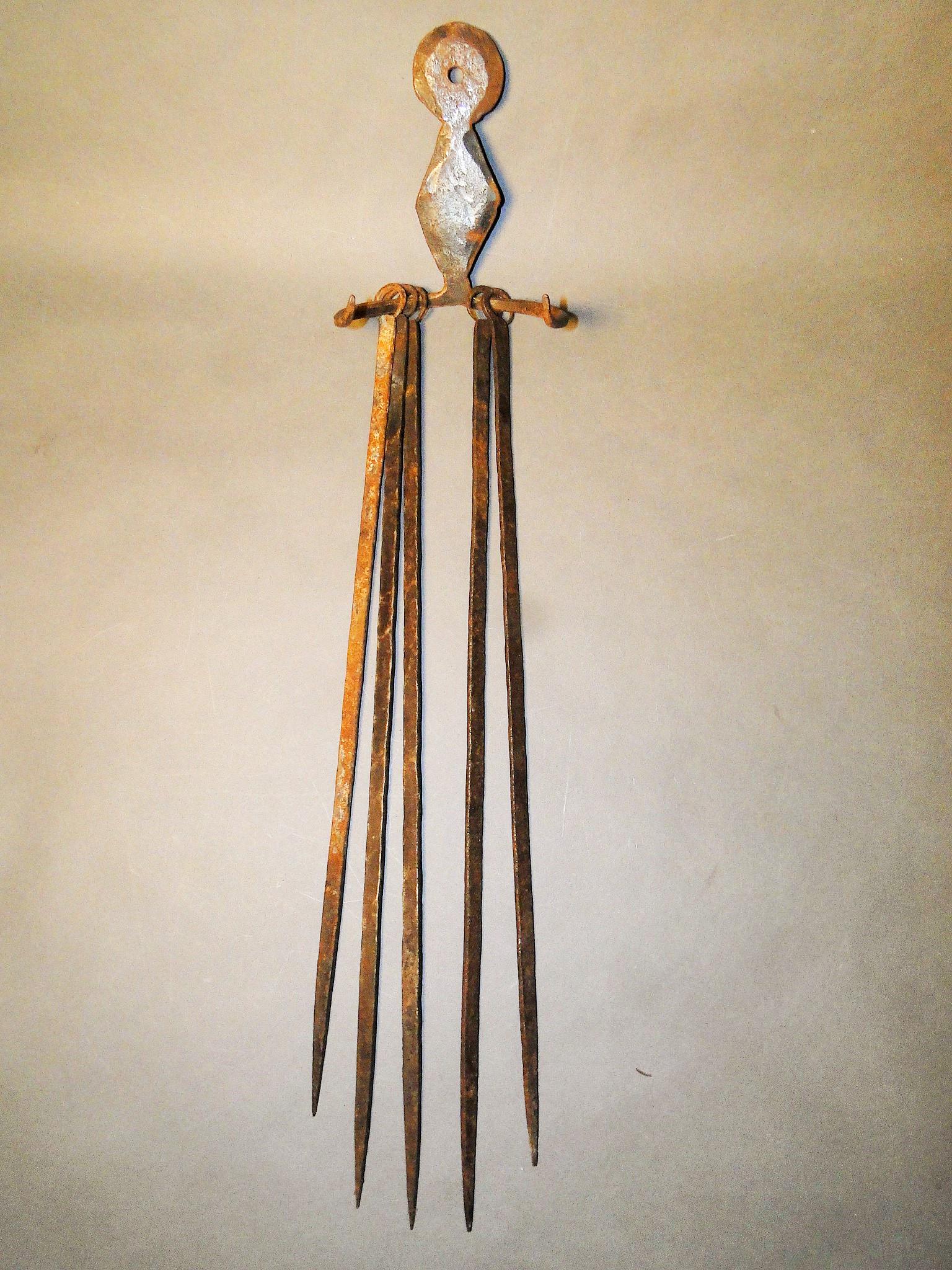 18TH C IRON SKEWER SET (1 of 2)