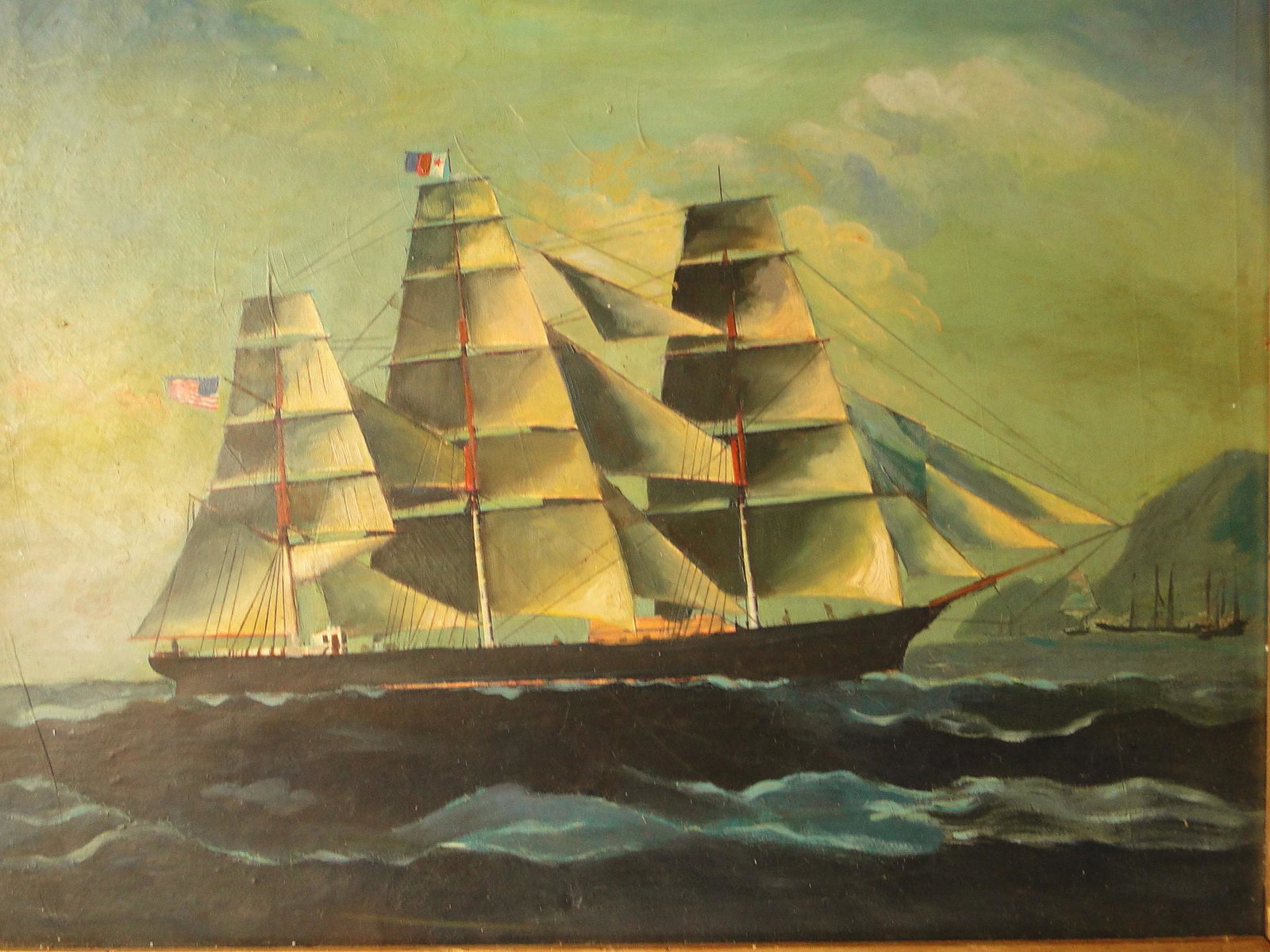 SHIP PAINTING: SHIP PAINTING 14.5 x 18