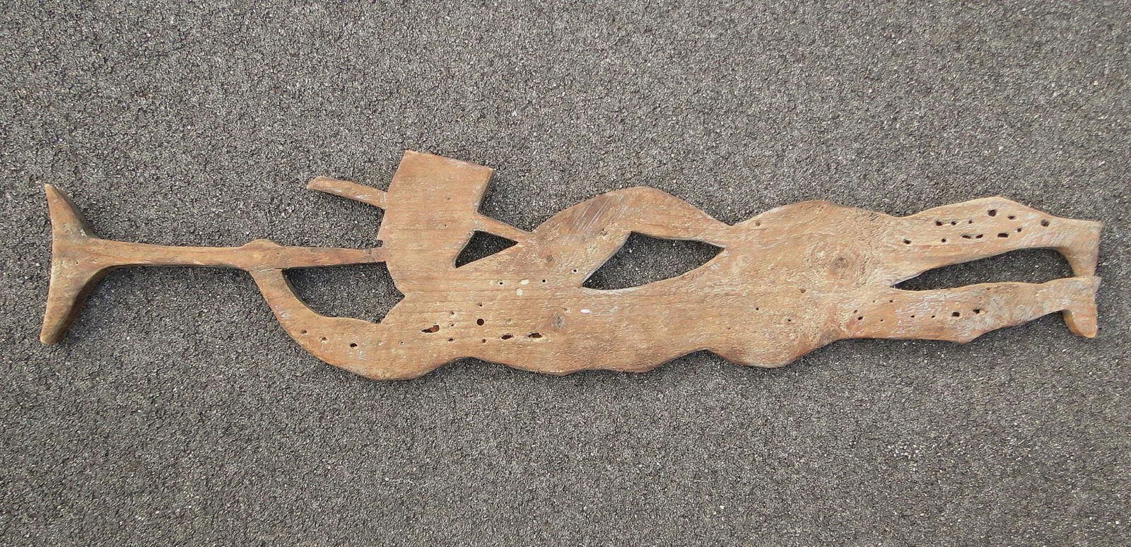 RARE CARVED WOODEN ANGEL GABRIEL WEATHERVANE (1 of 3)