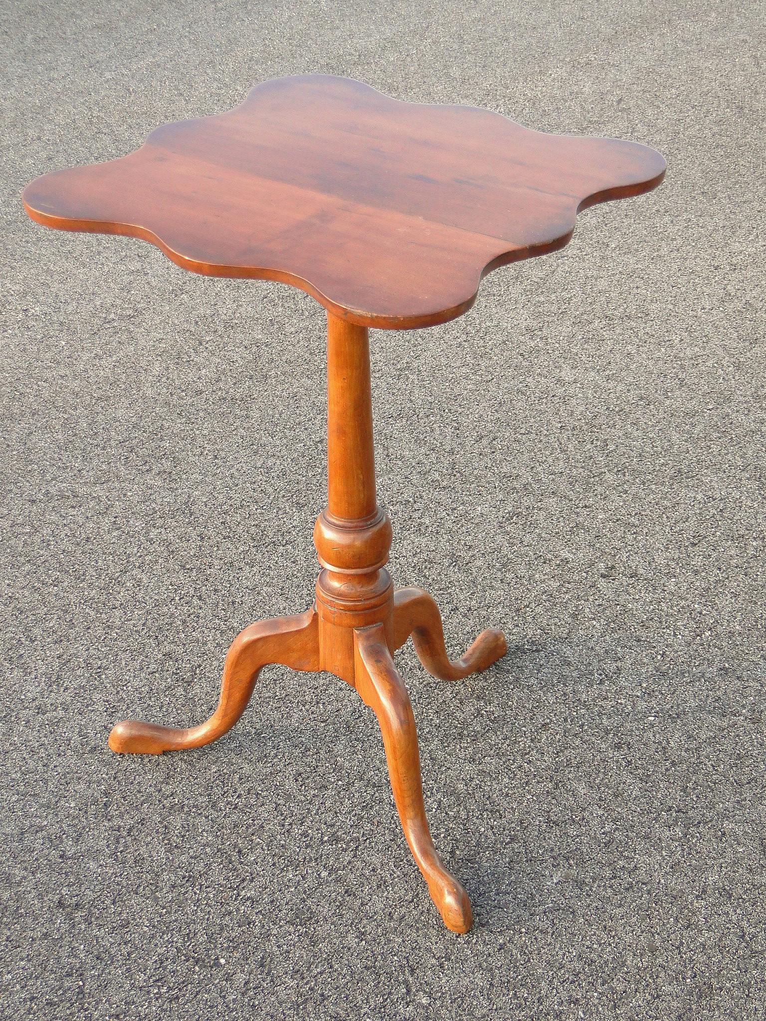 EARLY CHERRY SHAPED TOP CANDLE STAND (1 of 2)