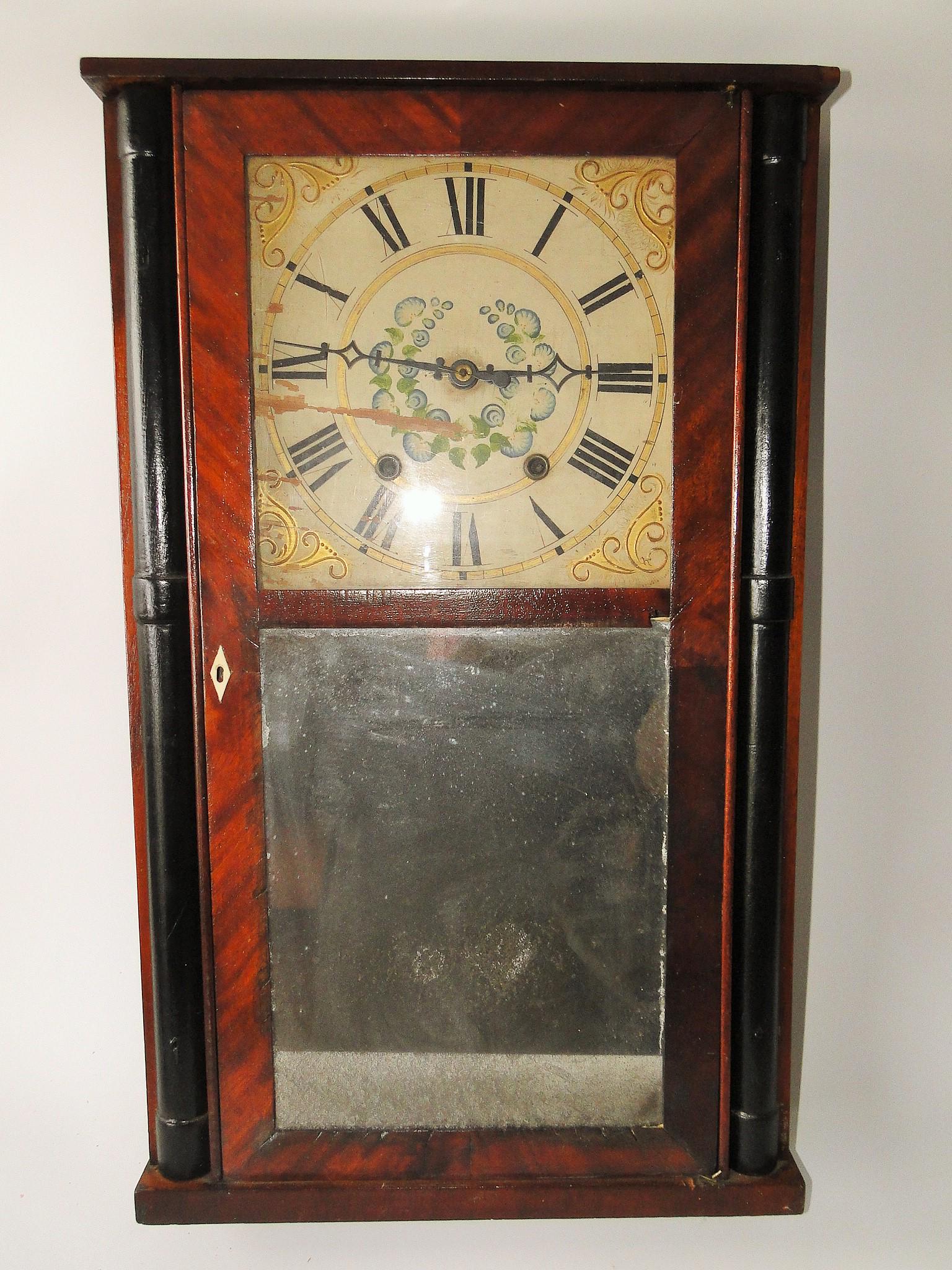 SILAS HOADLEY MIRRORED SHELF CLOCK (1 of 1)