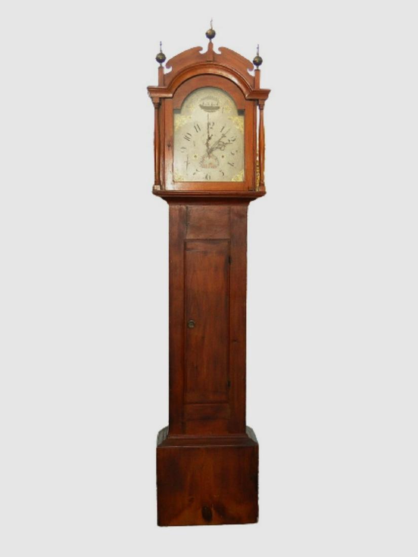 SILAS HOADLEY TALL CASE CLOCK (1 of 6)