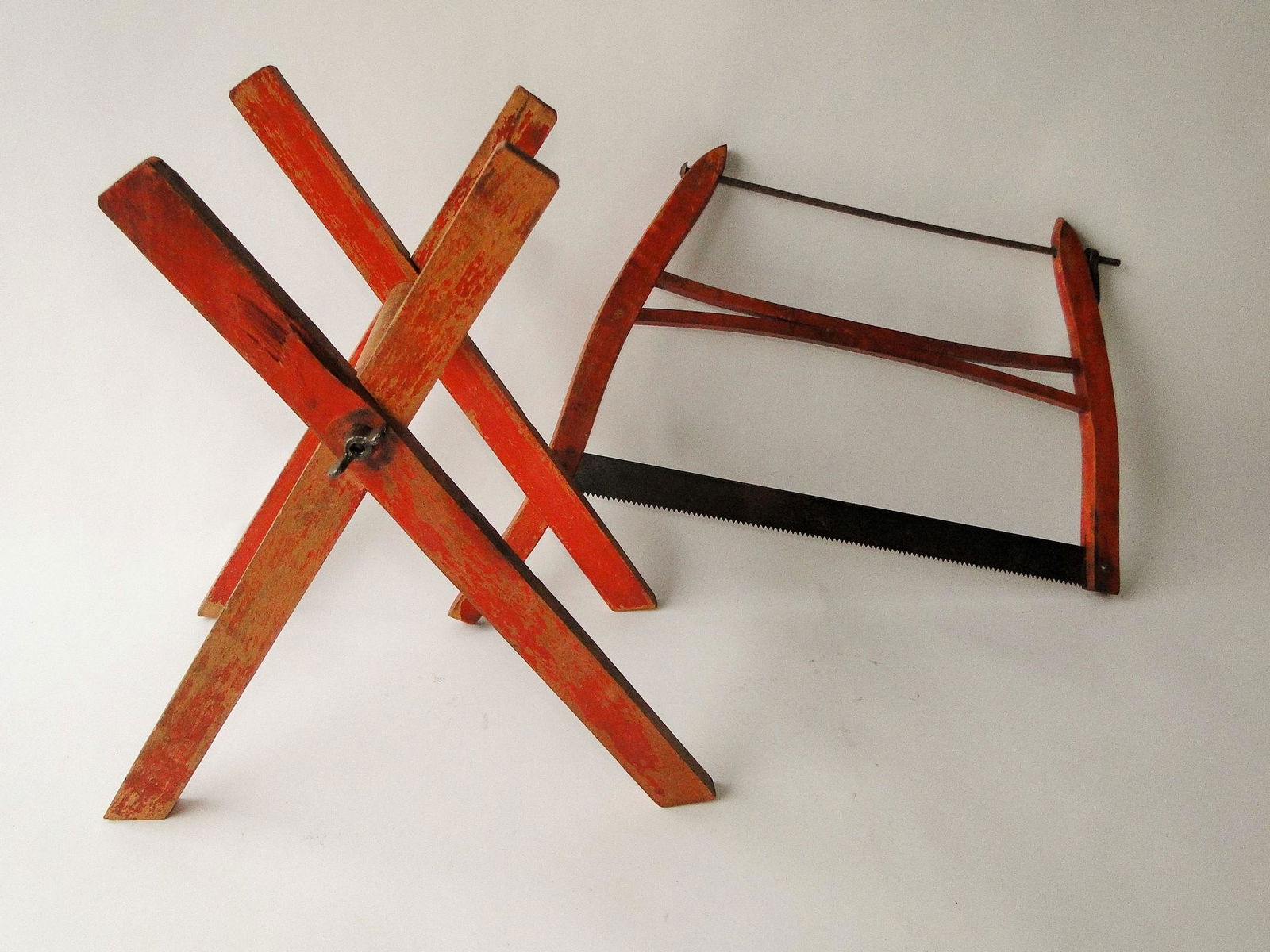 EARLY RARE SAWBUCK/ CROSS CUT BOW SALESMAN'S SAMPLE (1 of 2)