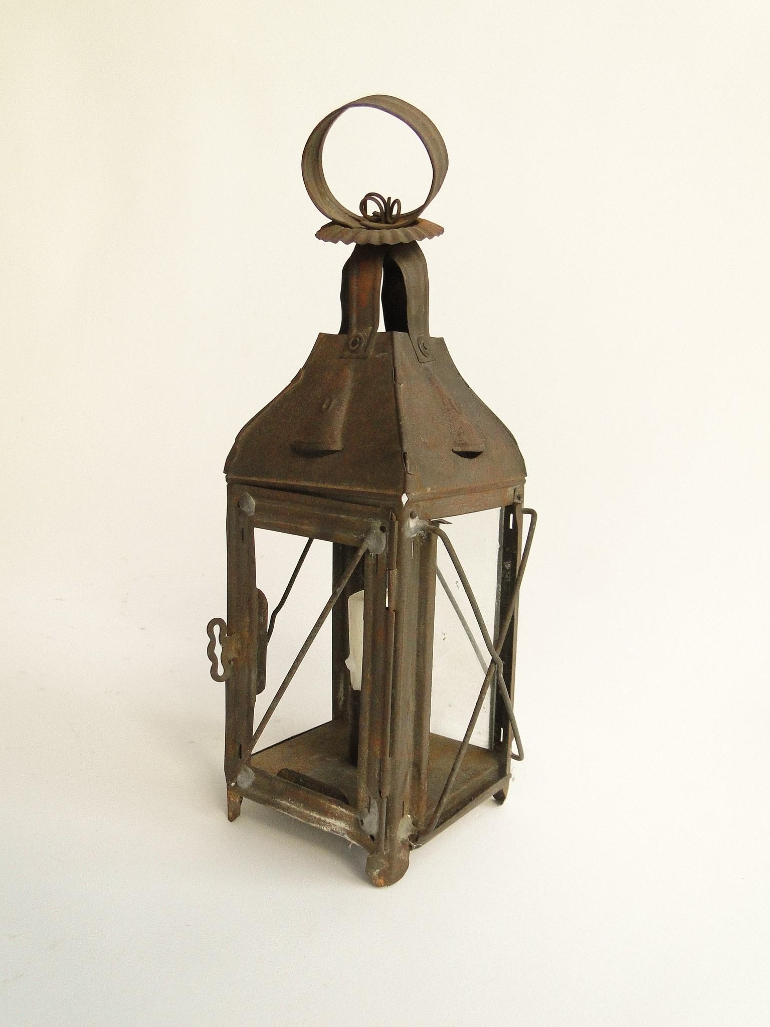 19TH C TIN HANGING LANTERN (1 of 3)