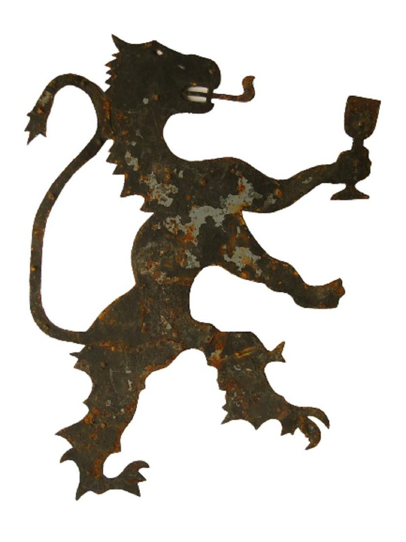 SHEET IRON TRADE / PUB SIGN RAMPANT LION (1 of 4)