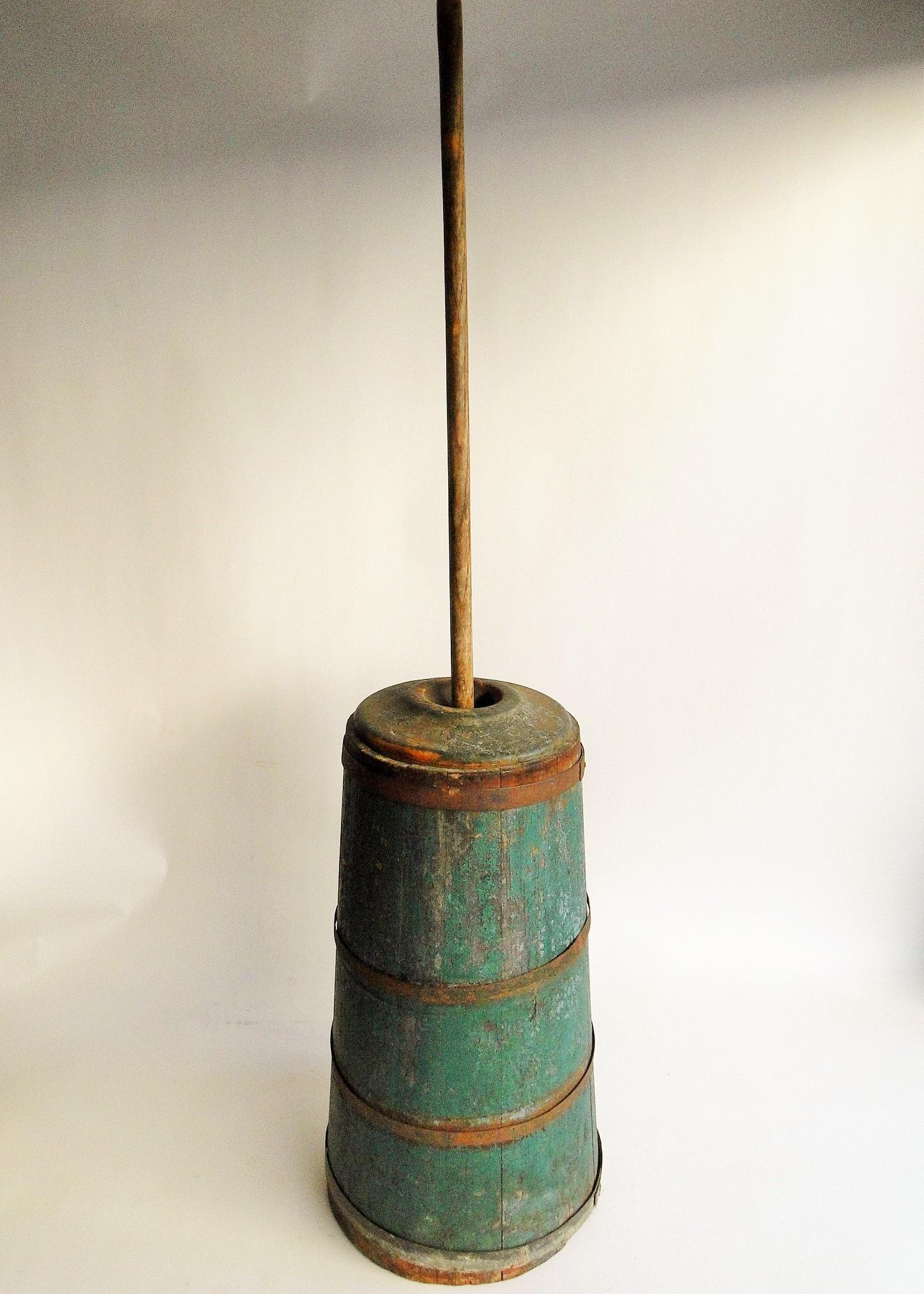 PRIMITIVE PAINTED BUTTERCHURN (1 of 5)