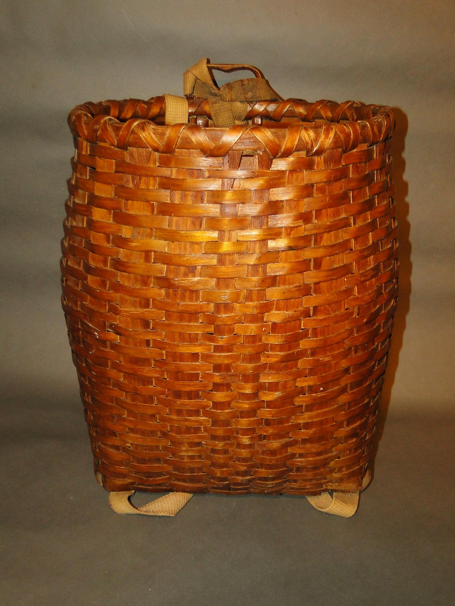 ANTIQUE PRIMITIVE PACK BASKET (1 of 6)