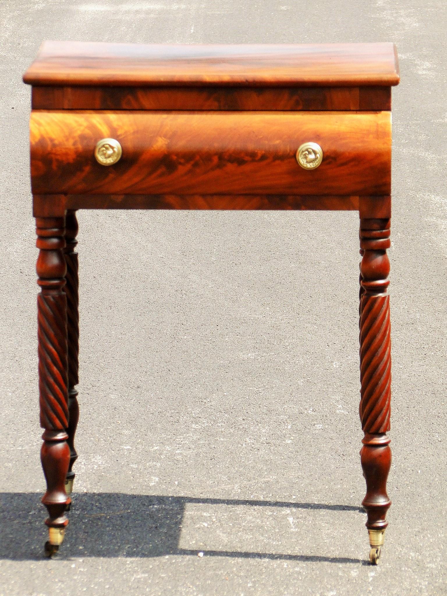 19TH C ONE DRAWER MAHOGANY STAND (1 of 5)