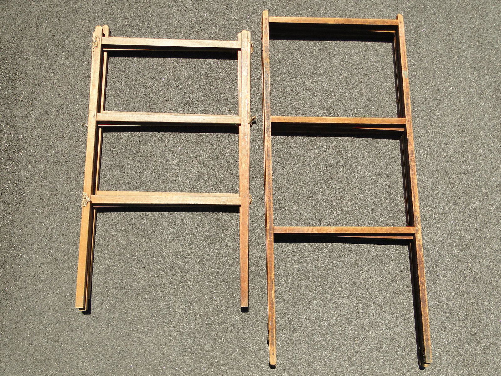 TWO PRIMITIVE DRYING RACKS (1 of 1)