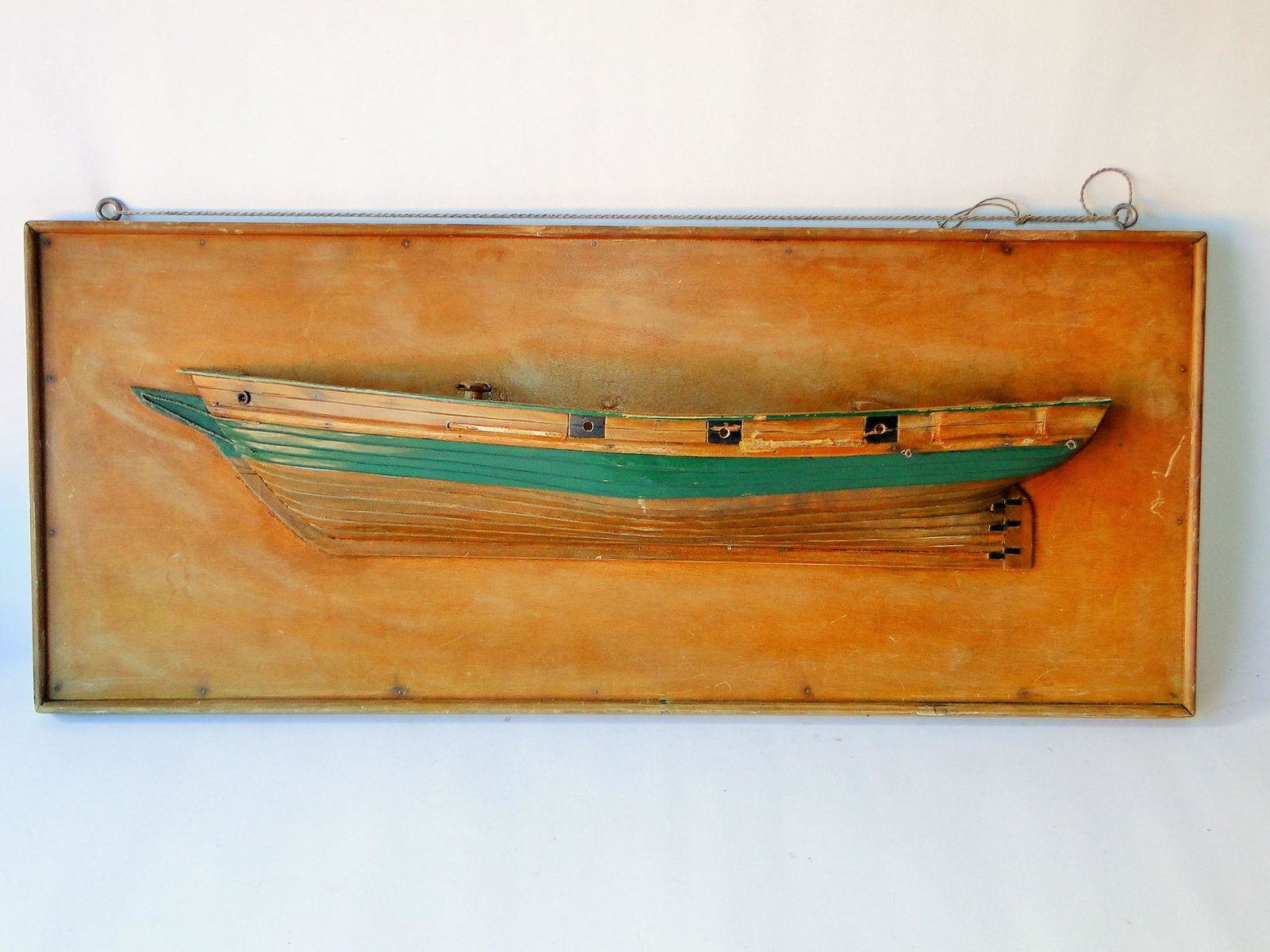 NICELY MOUNTED HALF HULL SAILBOAT (1 of 5)