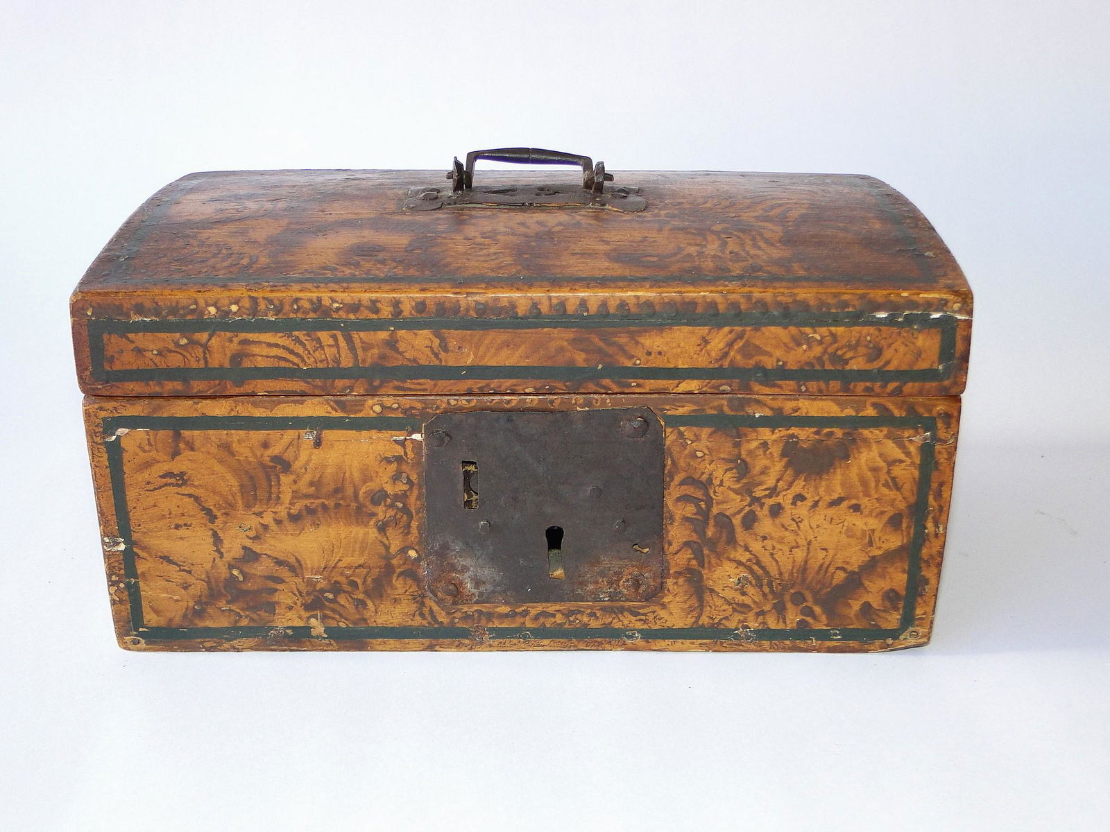 19TH C DECORATED VALUABLES BOX (1 of 6)