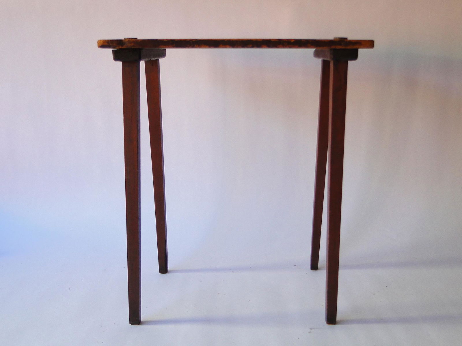 19TH C RED PAINTED CHILD'S TABLE (1 of 3)