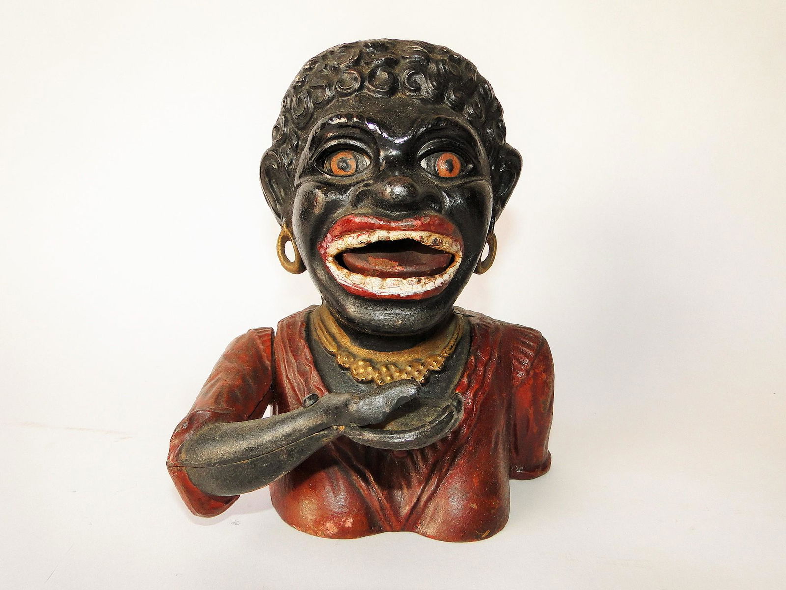 19TH C CAST IRON MECHANICAL BANK "DINAH" (1 of 3)