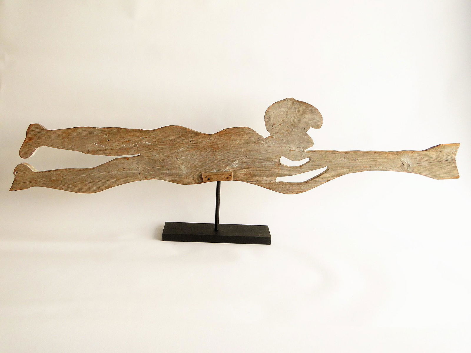 FOLK ART WOODEN GABRIEL WEATHERVANE (1 of 3)