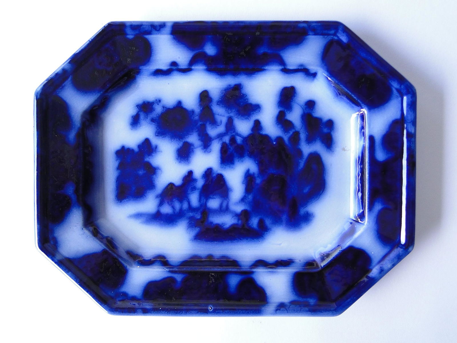 RARE CASHMERE FLOW BLUE PLATTER (1 of 4)