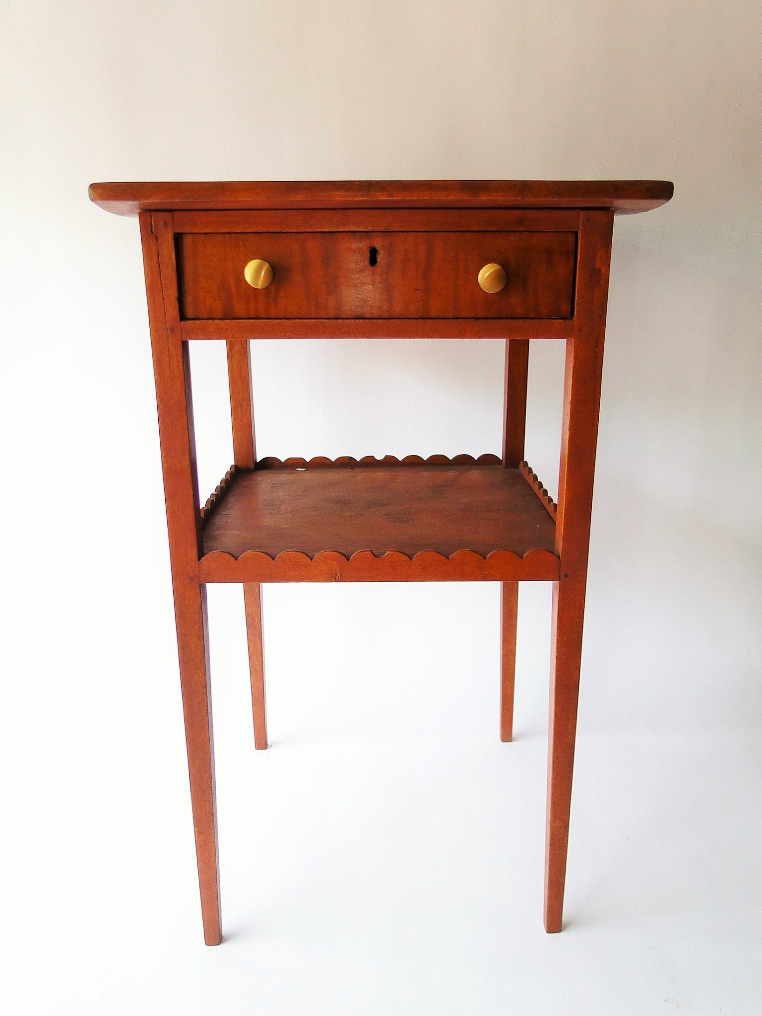 EARLY N.H. BIRCH NIGHT STAND (1 of 6)