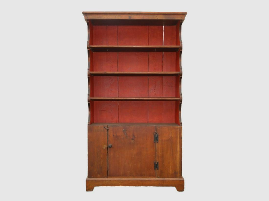 18TH C - 19TH C  STEPBACK CUPBOARD (1 of 7)