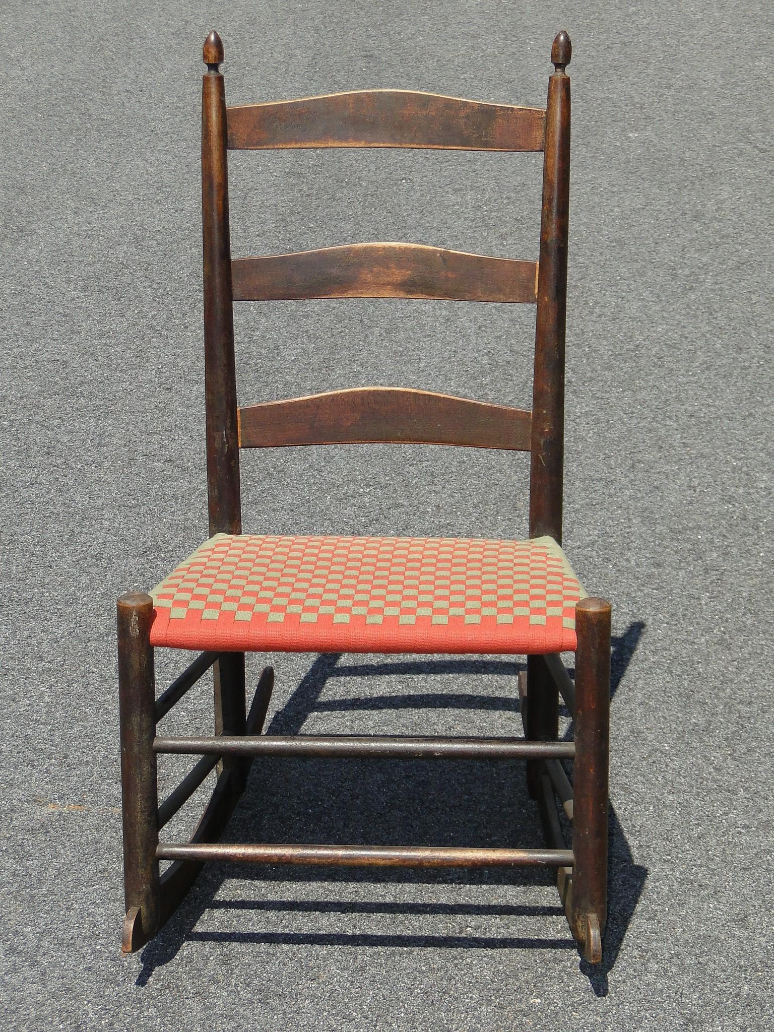 A SIGNED # 3 SHAKER ROCKER (1 of 4)