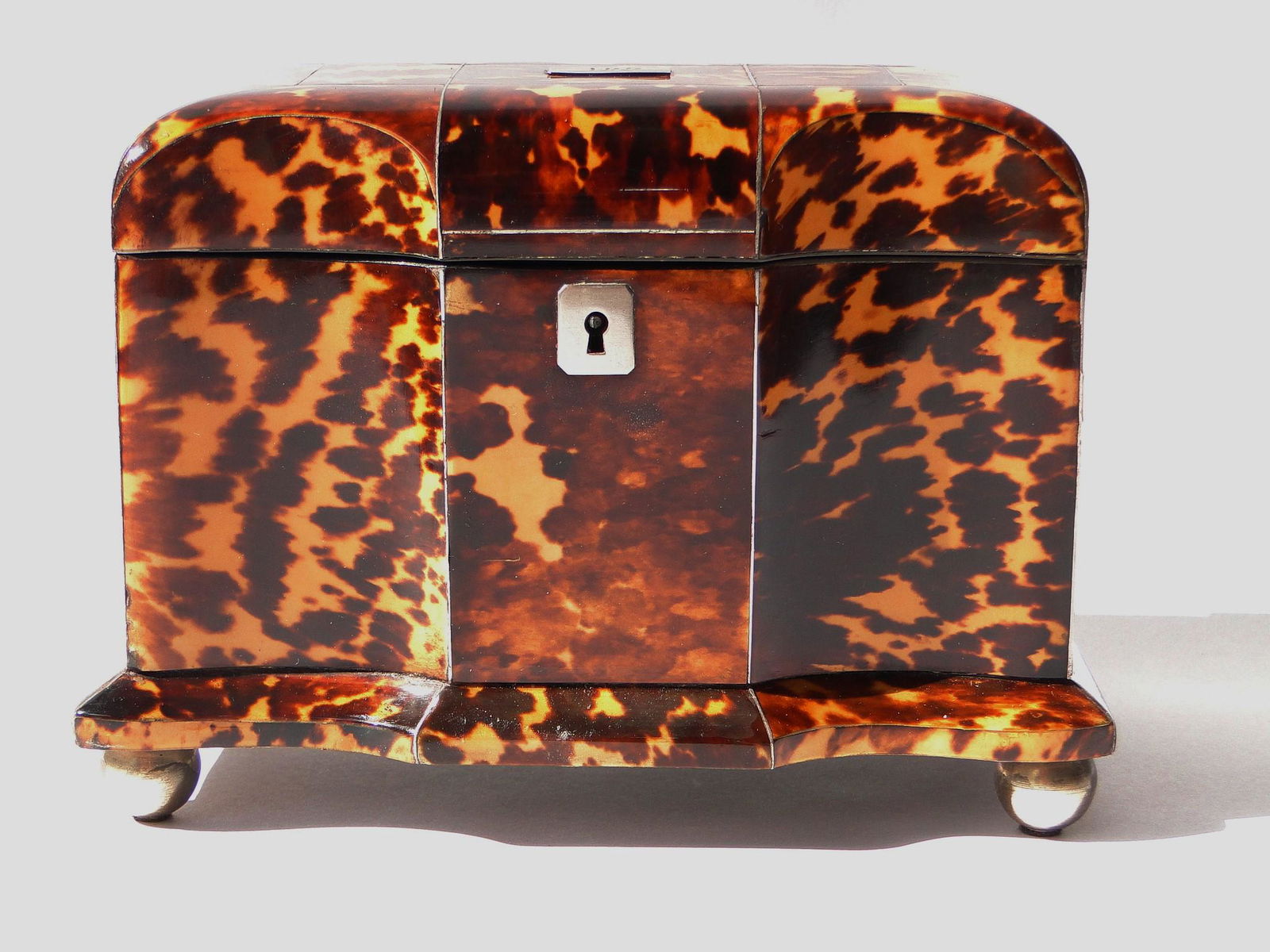 RARE CHOICE TORTOISE SHELL TEA CADDY (1 of 11)