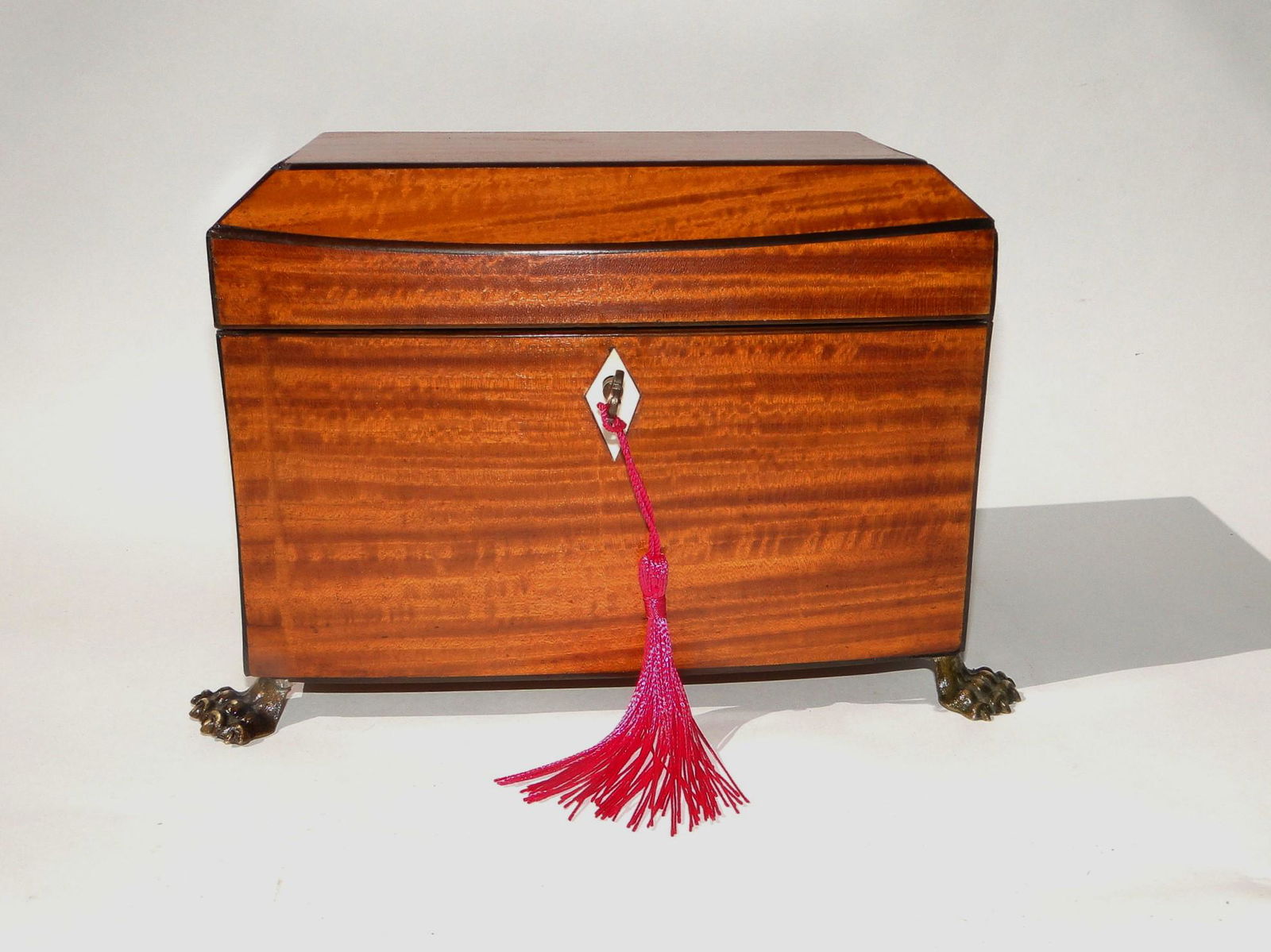 19TH C SATINWOOD TEA CADDY (1 of 7)